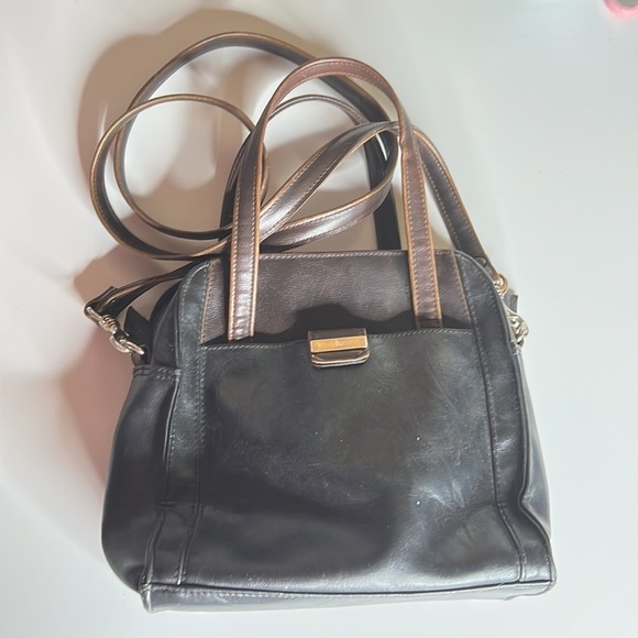 Liz Claiborne Vintage 80’s Crossbody Brown/Black Purse - Picture 11 of 11